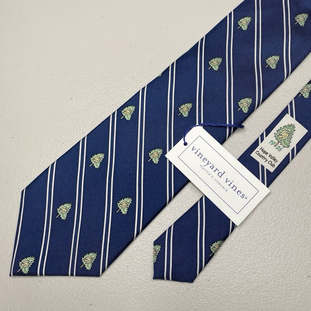 NEW Vineyard Vines Custom Tie Hope Valley Silk 58.5x3.75 Blue Stripe